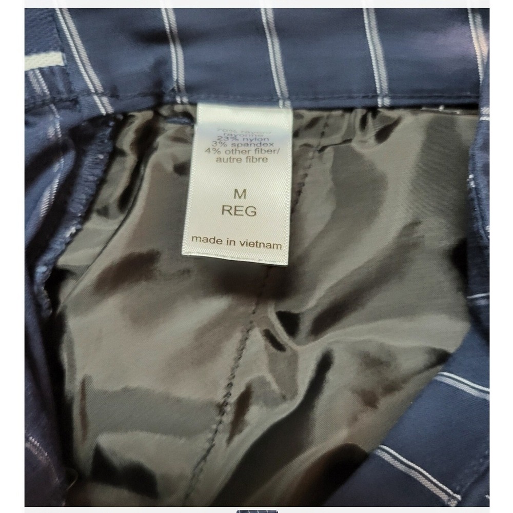 Y2K Maurices Pinstripe Pants Career Casual Stretch Blue White Size 16 - Picture 8 of 8